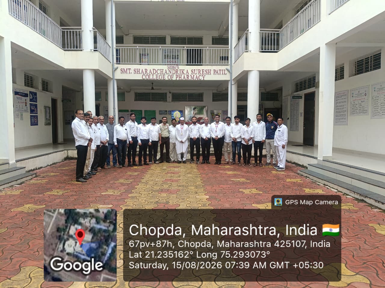  Independence Day Celebration ????????  15th August 2026 was successfully celebrated at Mahatma Gandhi Shikshan Mandal’s Smt. Sharadchandrika Suresh Patil College of Pharmacy, Chopda.